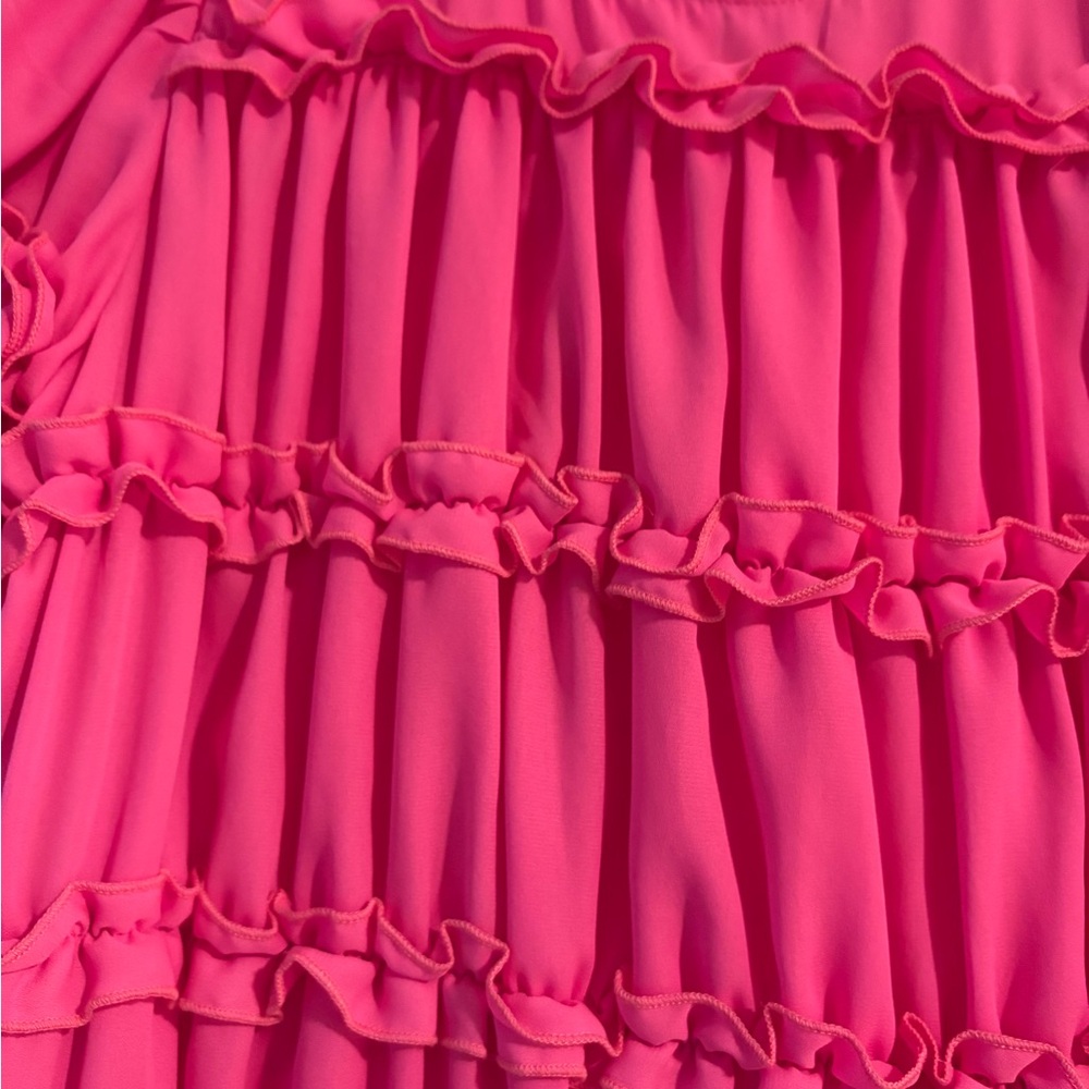 ANDREE BY UNIT Fuchsia Ruffled Blouse - Picture 4 of 4